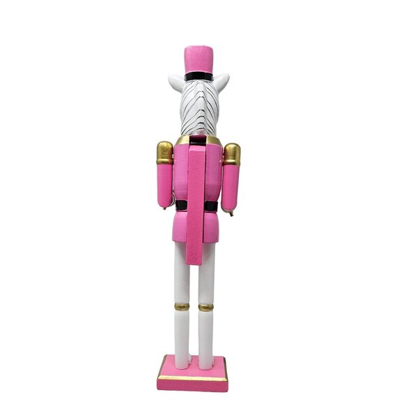 Zebra Soldier Drummer 16" Christmas Nutcracker - Picture 3 of 5